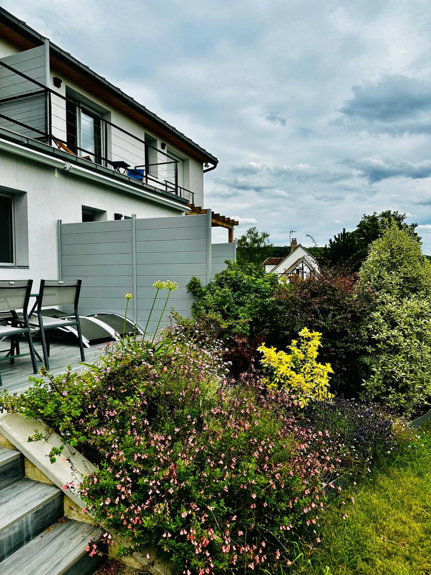 La Villa Perchee Calme, Sauna, Parking Prive Saint-Prix  Bagian luar foto